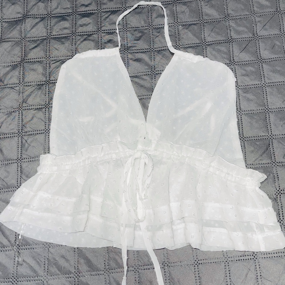 Fashion Nova white shirt size M